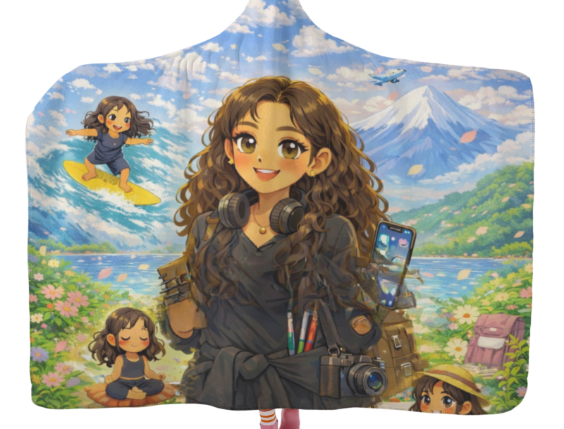 Adventure Girl Hooded Blanket