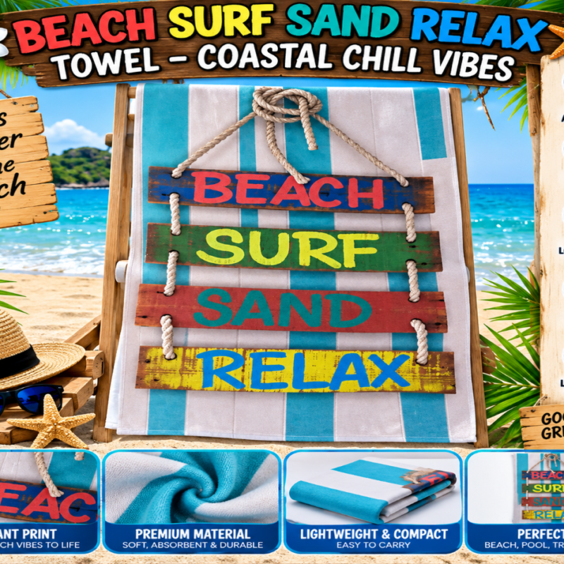 Beach Surf Sand Relax Beach Towel