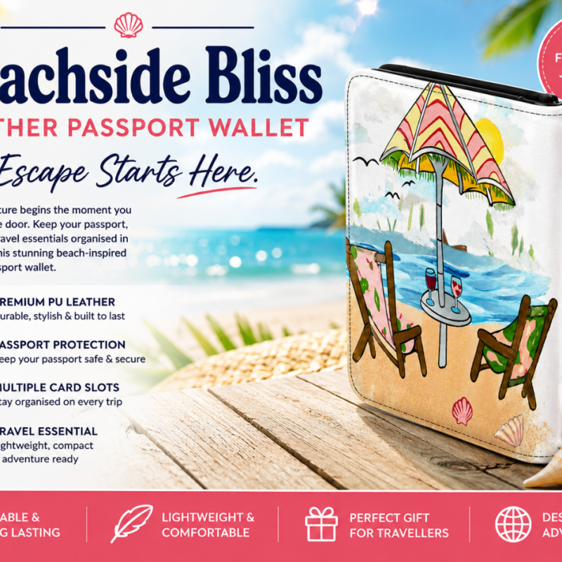 Beachside Bliss Passport Wallet