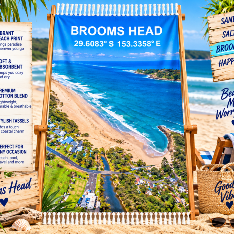 Brooms Head Beach Towel With Tassels