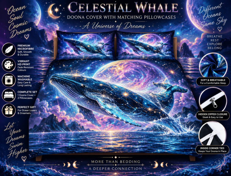 Celestial Whale Doona Cover With Pillow Cases