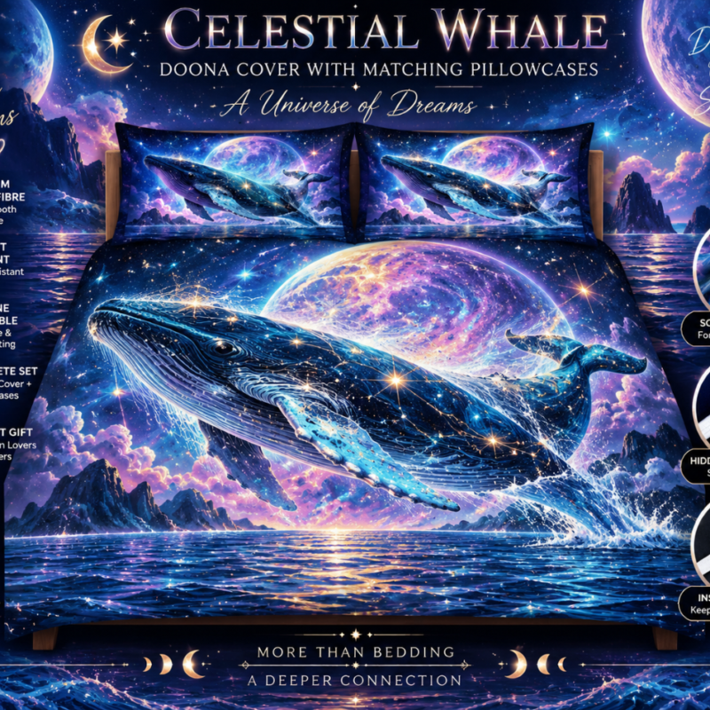 Celestial Whale Doona Cover With Pillow Cases