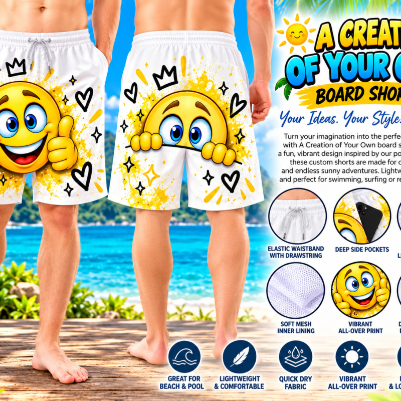 A Creation of Your Own Custom Board Shorts