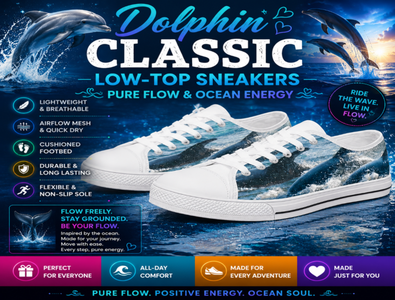 Dolphin Classic Low-Top (White Sole) Sneakers