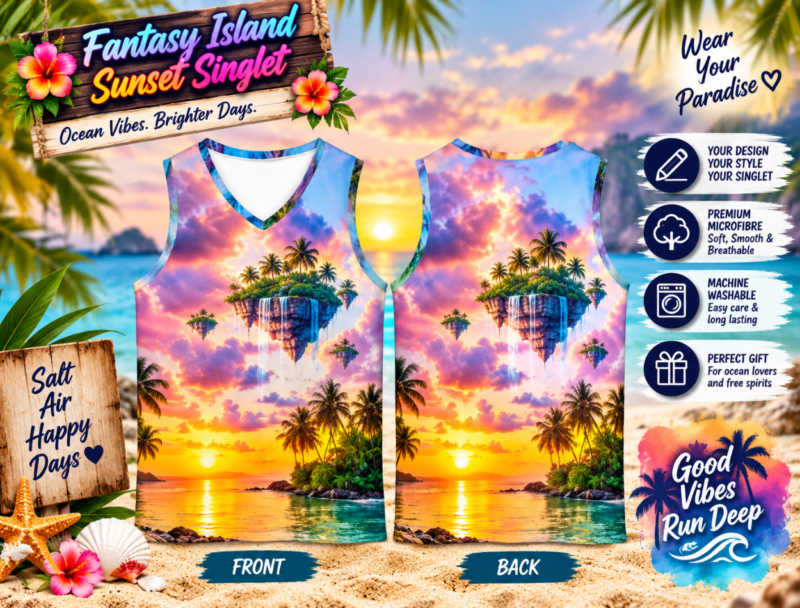 Fantasy Island Sunset Singlet