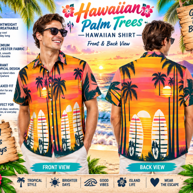 Hawaiian Palm Trees Hawaiian Shirt