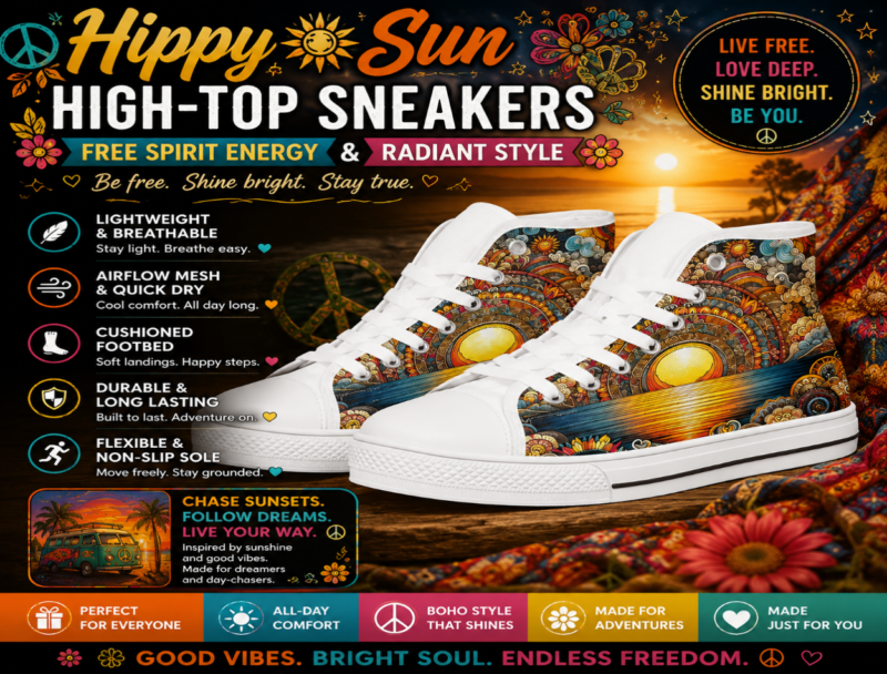 Hippy Sun High-Top Sneakers