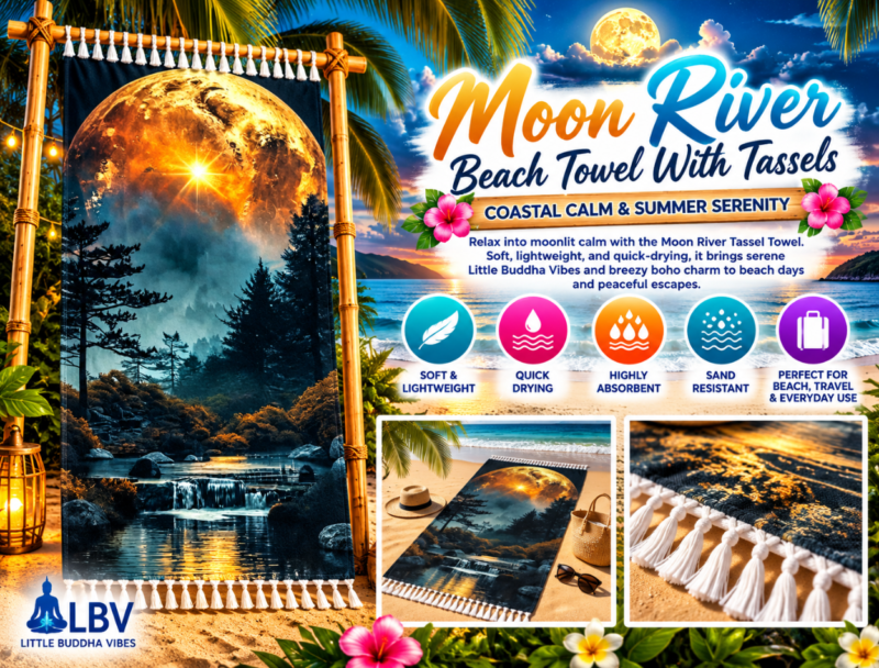 Moon River Beach Towel With Tassels