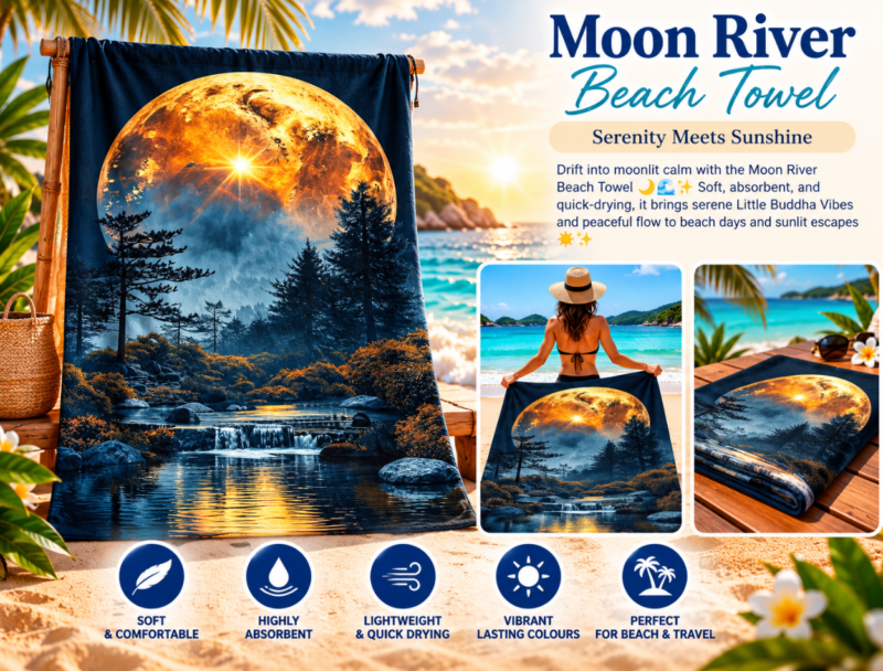 Moon River Beach Towel