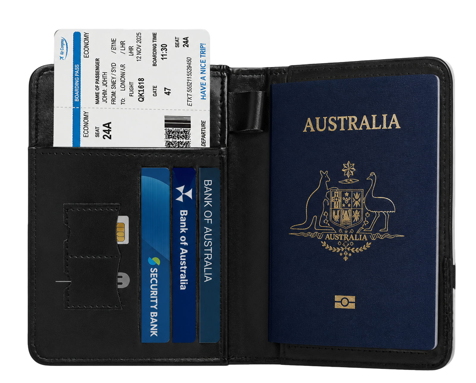 Ocean Dance Dolphins Passport Wallet - Image 8