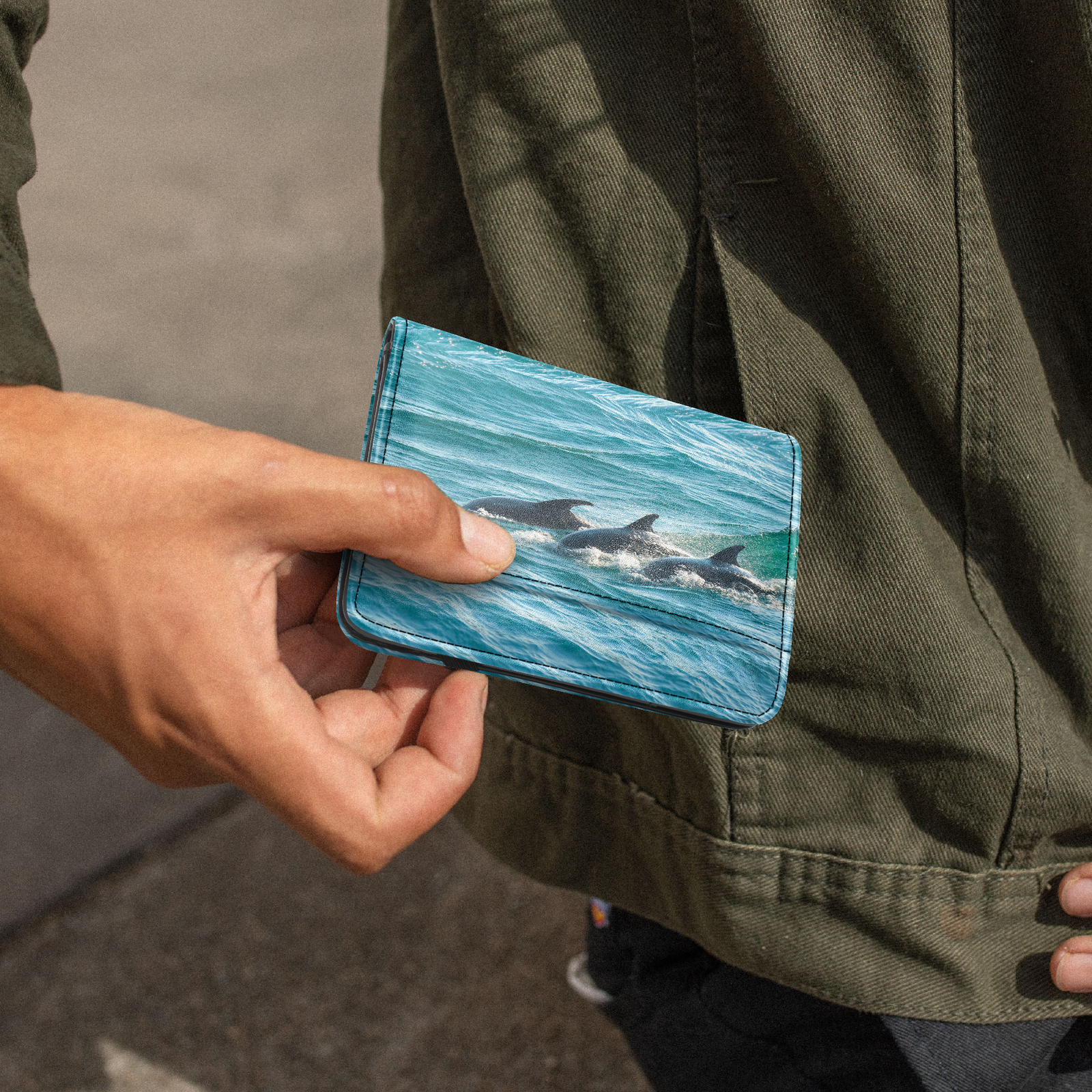 Ocean Dance Dolphins Passport Wallet - Image 6