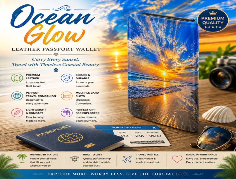 Ocean Glow Passport Wallet