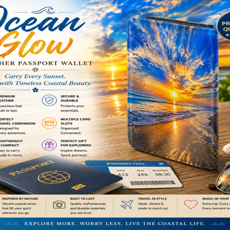Ocean Glow Passport Wallet