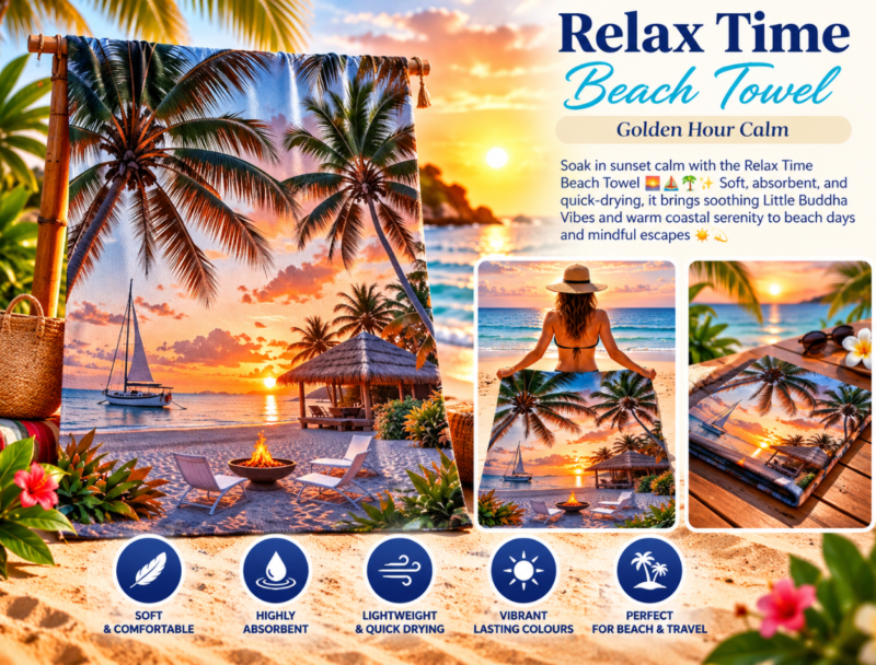 Relax Time Beach Towel