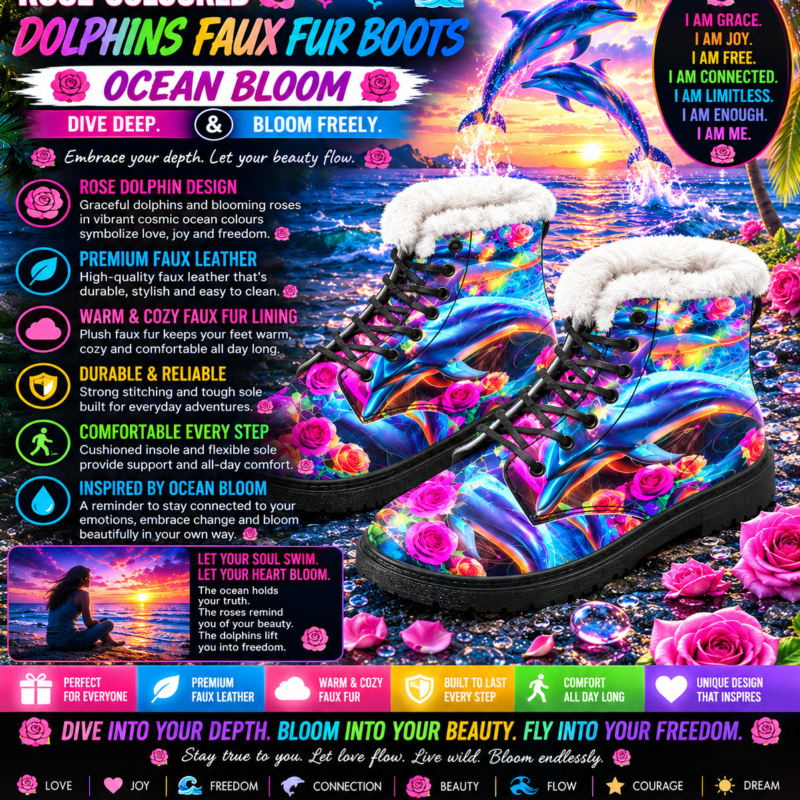Rose-Coloured-Dolphins-Faux-Fur-Leather-Boots.