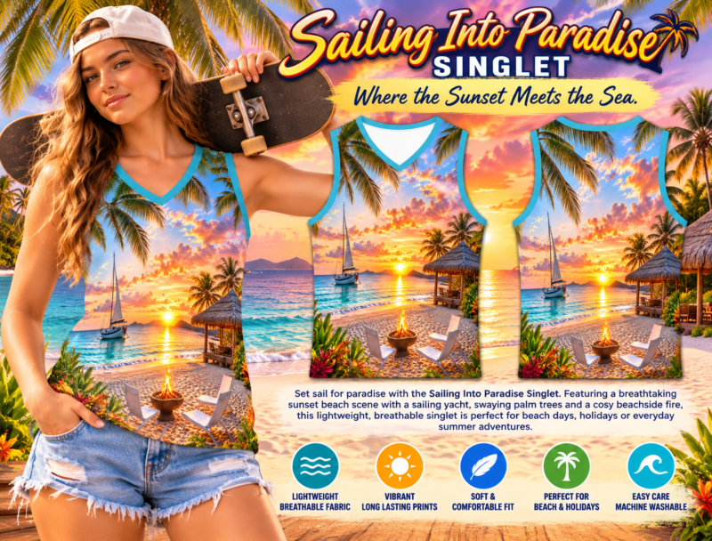 Sailing Into Paradise Singlet