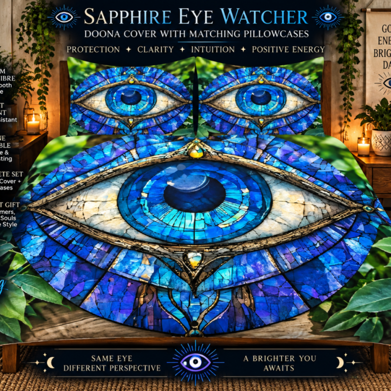 Sapphire Eye Watcher Doona Cover With Pillow Cases