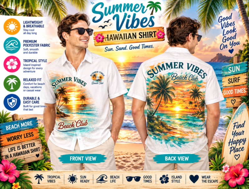 Summer Vibes Hawaiian Shirt