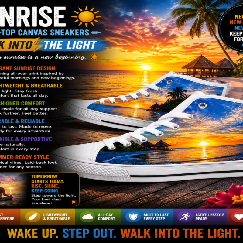 Sunrise High-Top Canvas Sneakers