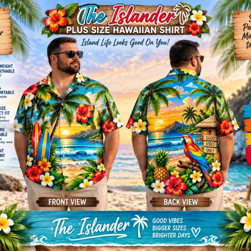The Islander Plus Size Hawaiian Shirt