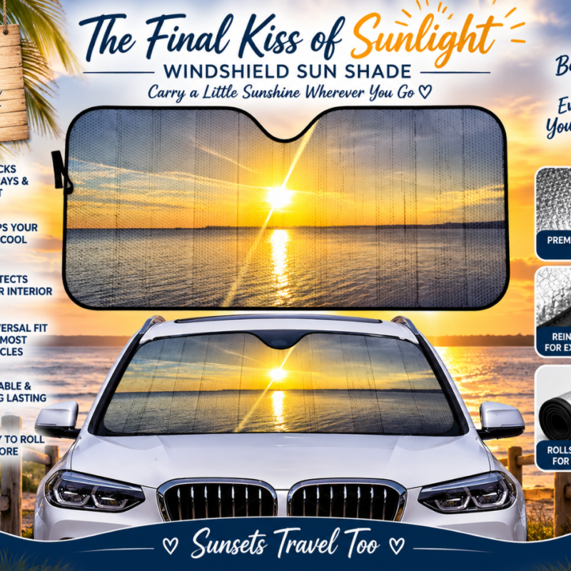 The Final Kiss of Sunlight Windshield Sun Shade