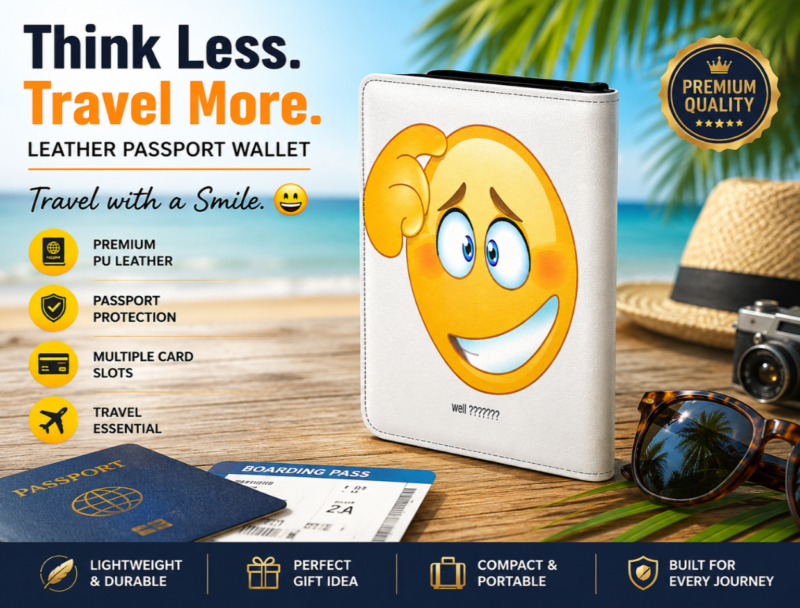 Think Less Travel More Passport Wallet