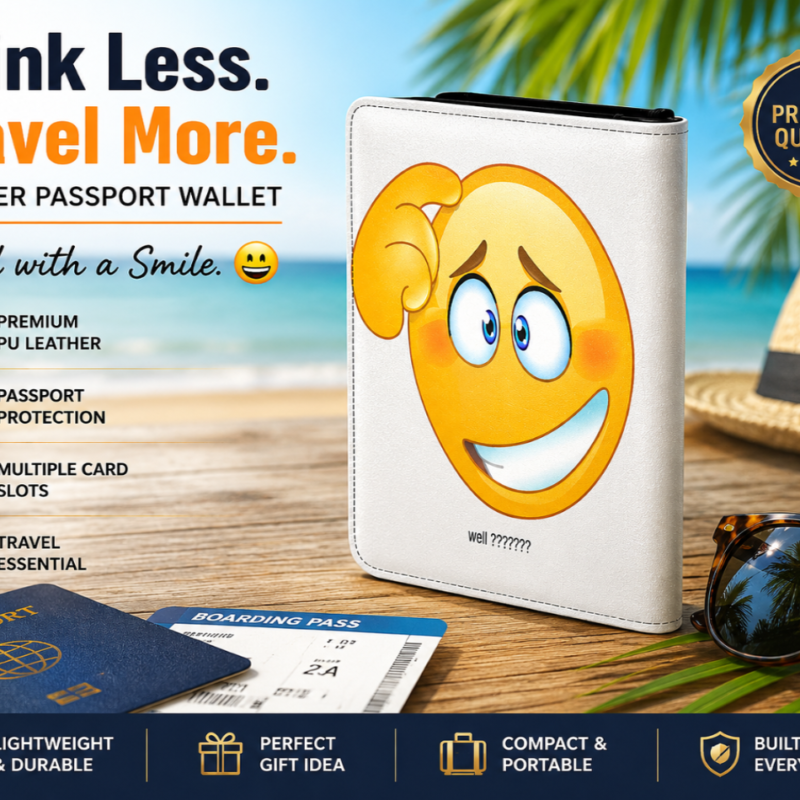 Think Less Travel More Passport Wallet