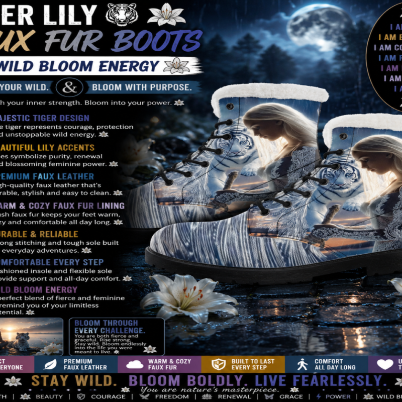 Tiger Lily Faux Fur Leather Boots