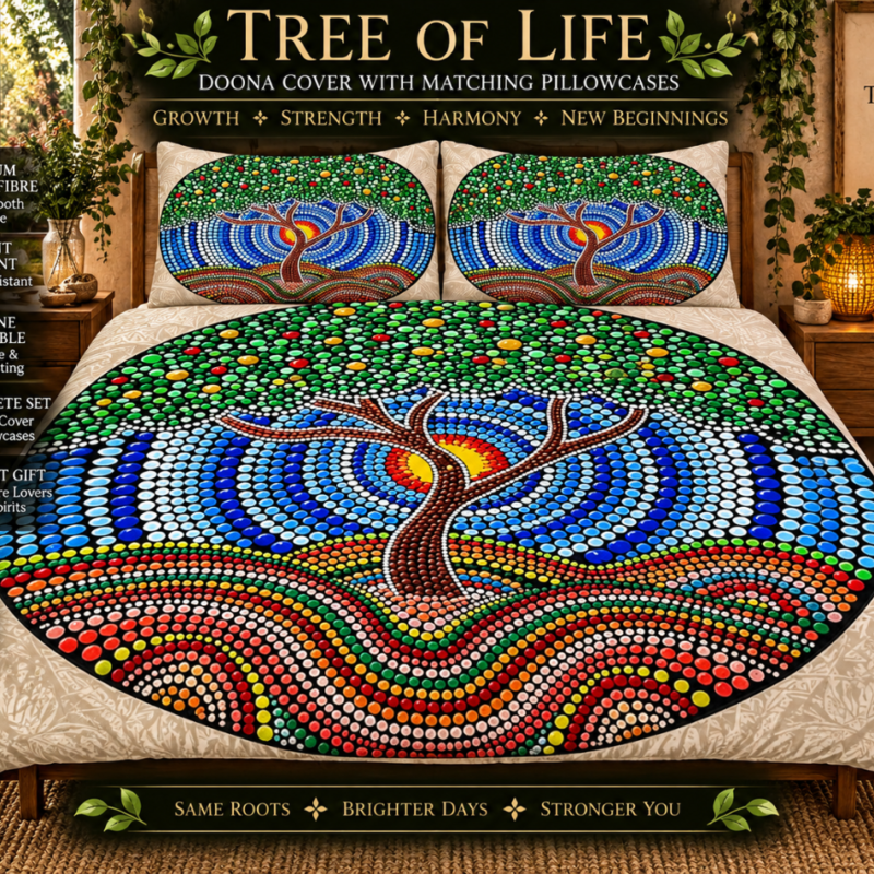 Tree of Life Doona Cover With Pillow Cases
