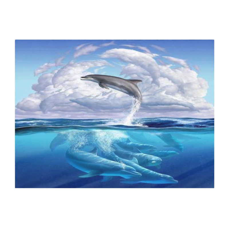 Dolphin In The Clouds Beach Towel