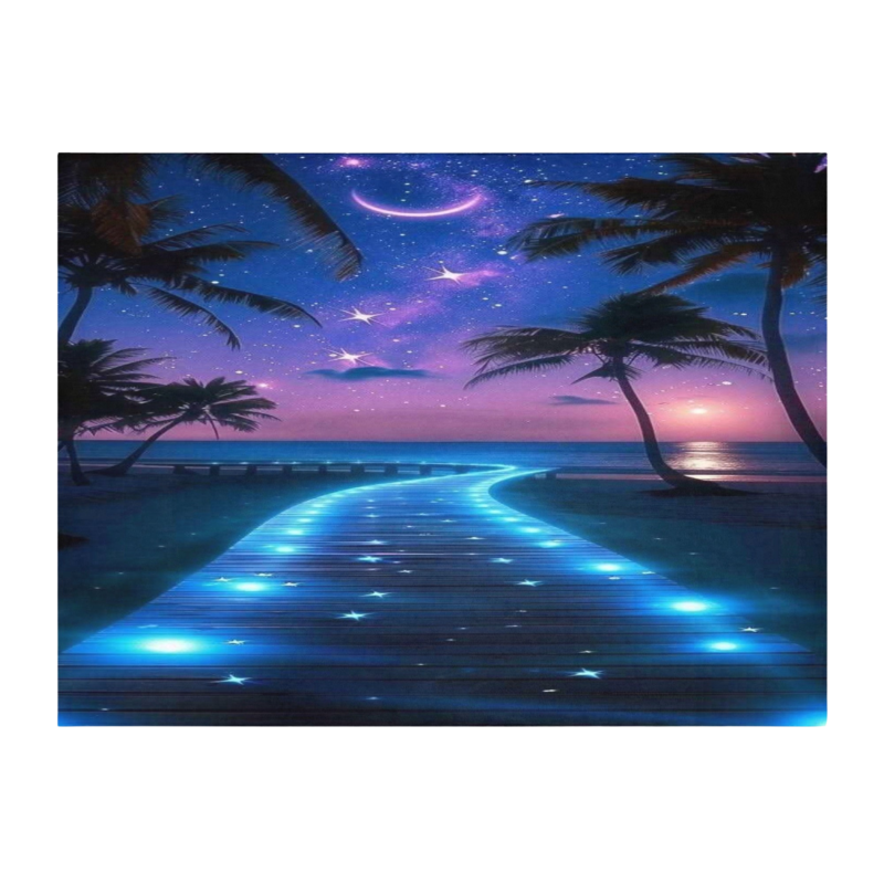 Glittery Iridescent Pathway Beach Towel