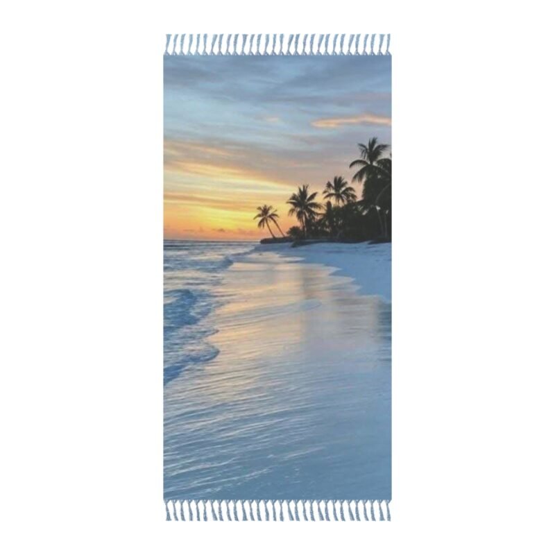 Rising Tide Sunrise Beach Towel With Tassels