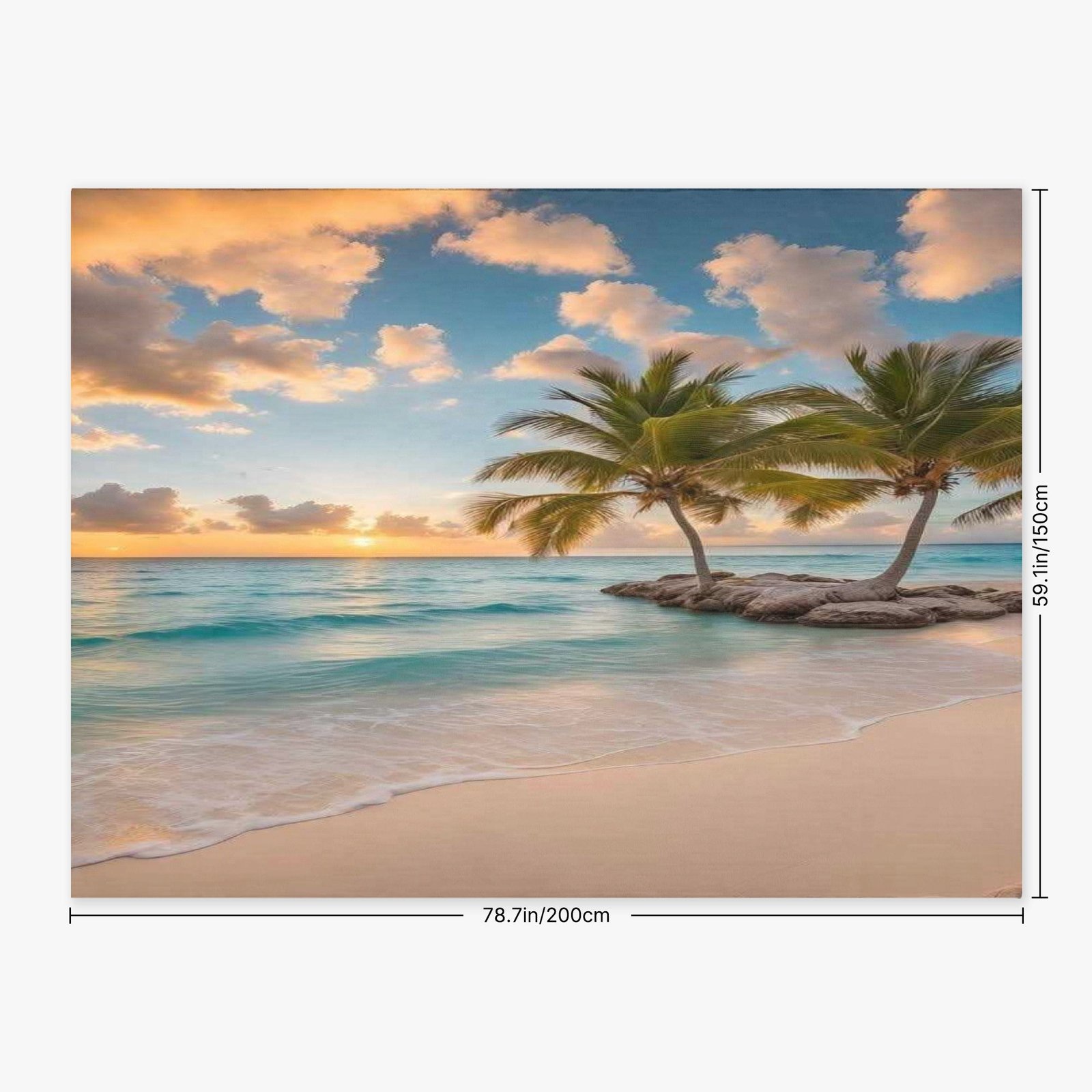 Little Island Sunset Beach Towel - Image 4