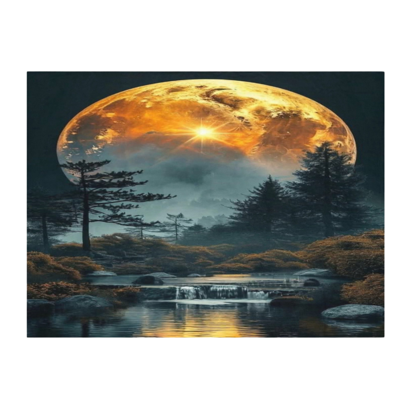 Ethereal Moon River Beach Towel