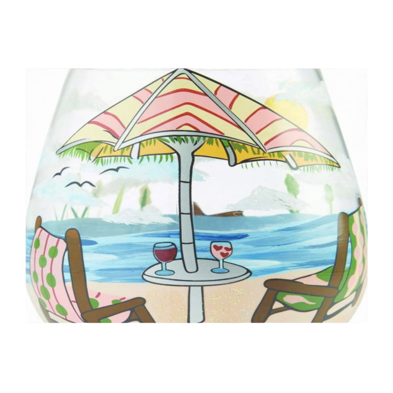 Umbrella Wine Glass Beach Towel