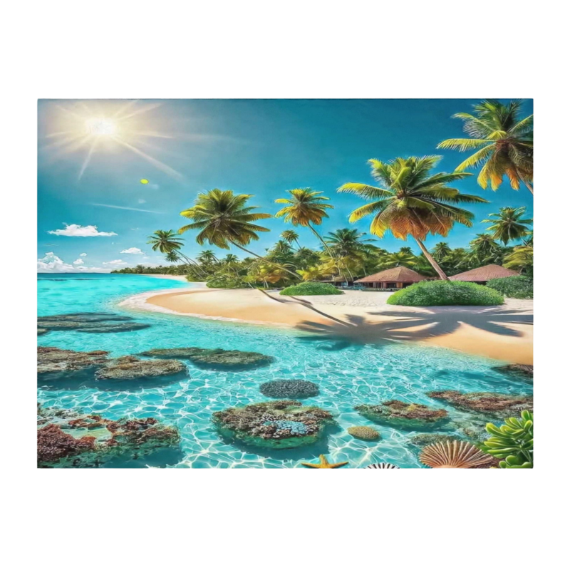 Tropical Island Beach Towel
