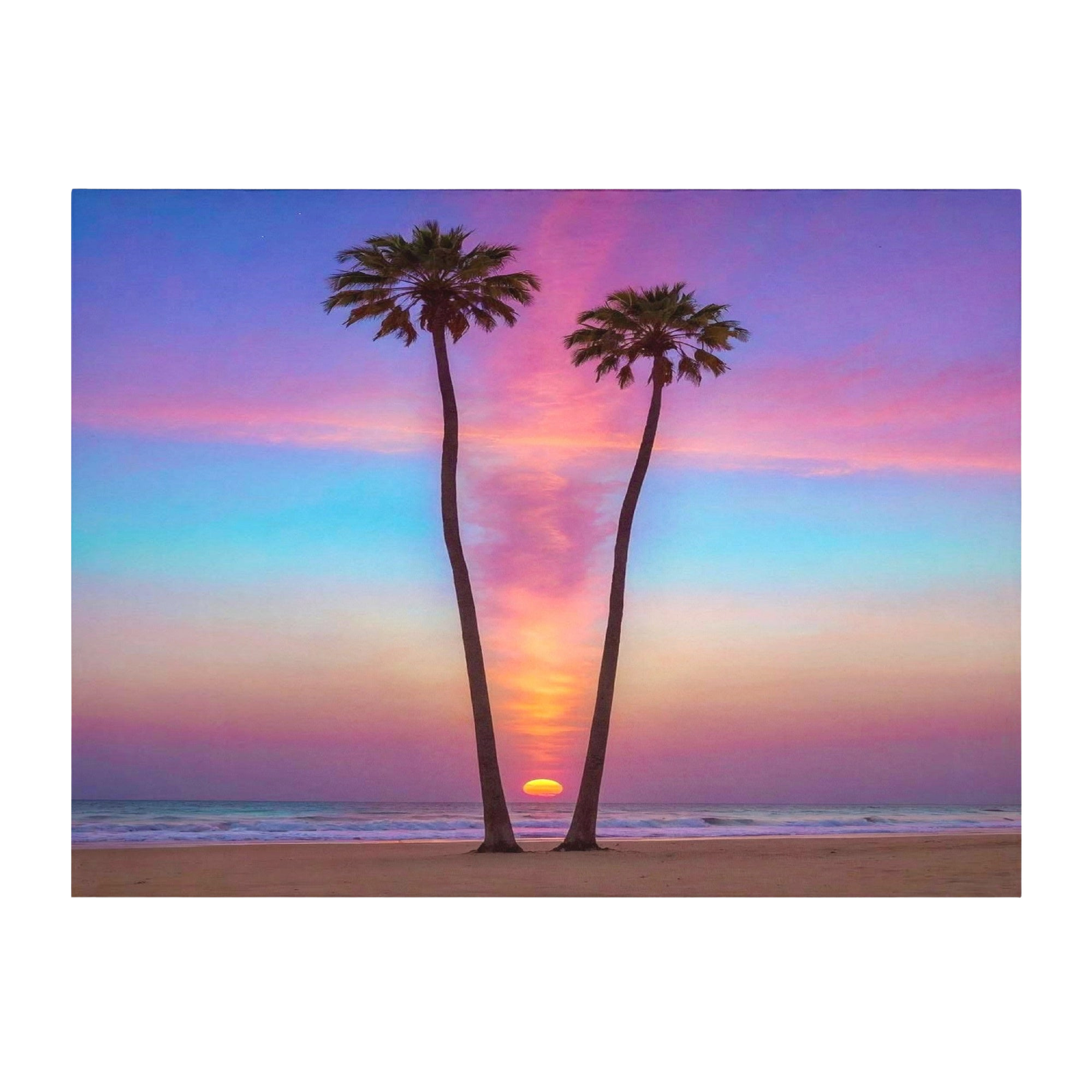 Tropical Twin Trees Beach Towel